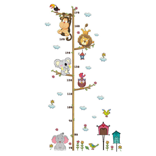 Animal Height Stickers: Children's Room Wall Decor